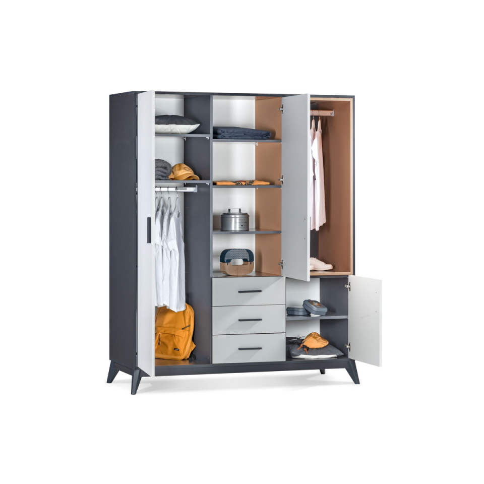 Breda 3 Kapaklı Dolap Çekmeceli