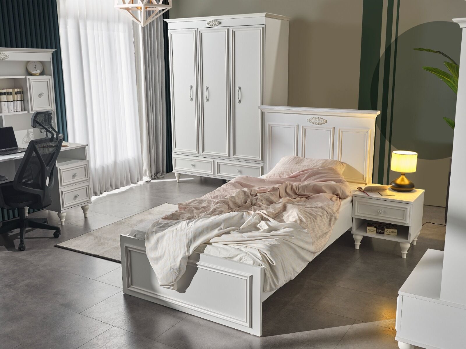 Alya Başlıklı Karyola 100x200